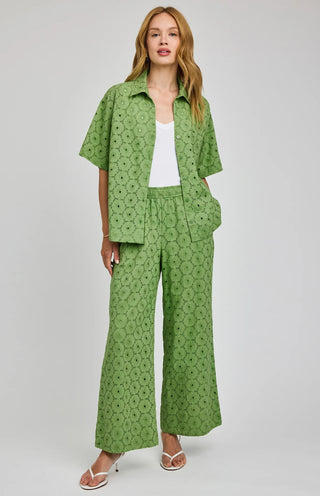 Gentle Fawn Martina Eyelet Pant | Jade