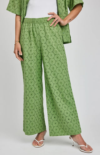Gentle Fawn Martina Eyelet Pant | Jade