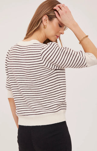 Gentle Fawn Hildi Cardigan | Fig Stripe