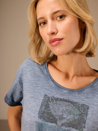 Nile 100% Cotton T-Shirt | Marine