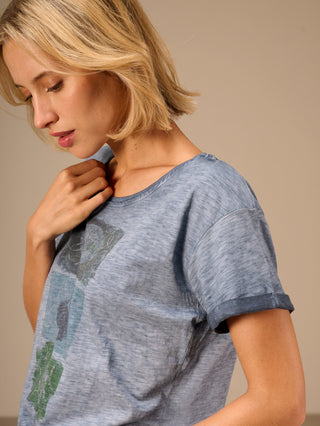 Nile 100% Cotton T-Shirt | Marine