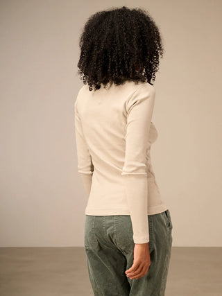 Nile Long Sleeve Shirt | Espresso + Greige