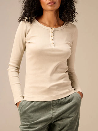 Nile Long Sleeve Shirt | Espresso + Greige