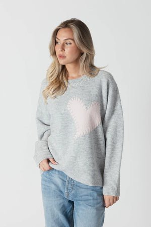 Lou and grey heart sweater clearance