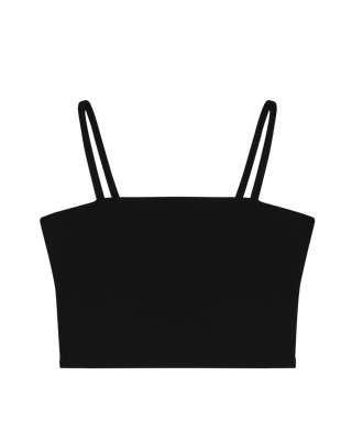 Huha Tata Crop Cami | Black + Grey