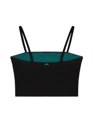 Huha Tata Crop Cami | Black + Grey