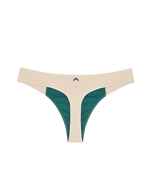 Huha Low Profile Thong | Black + Nude