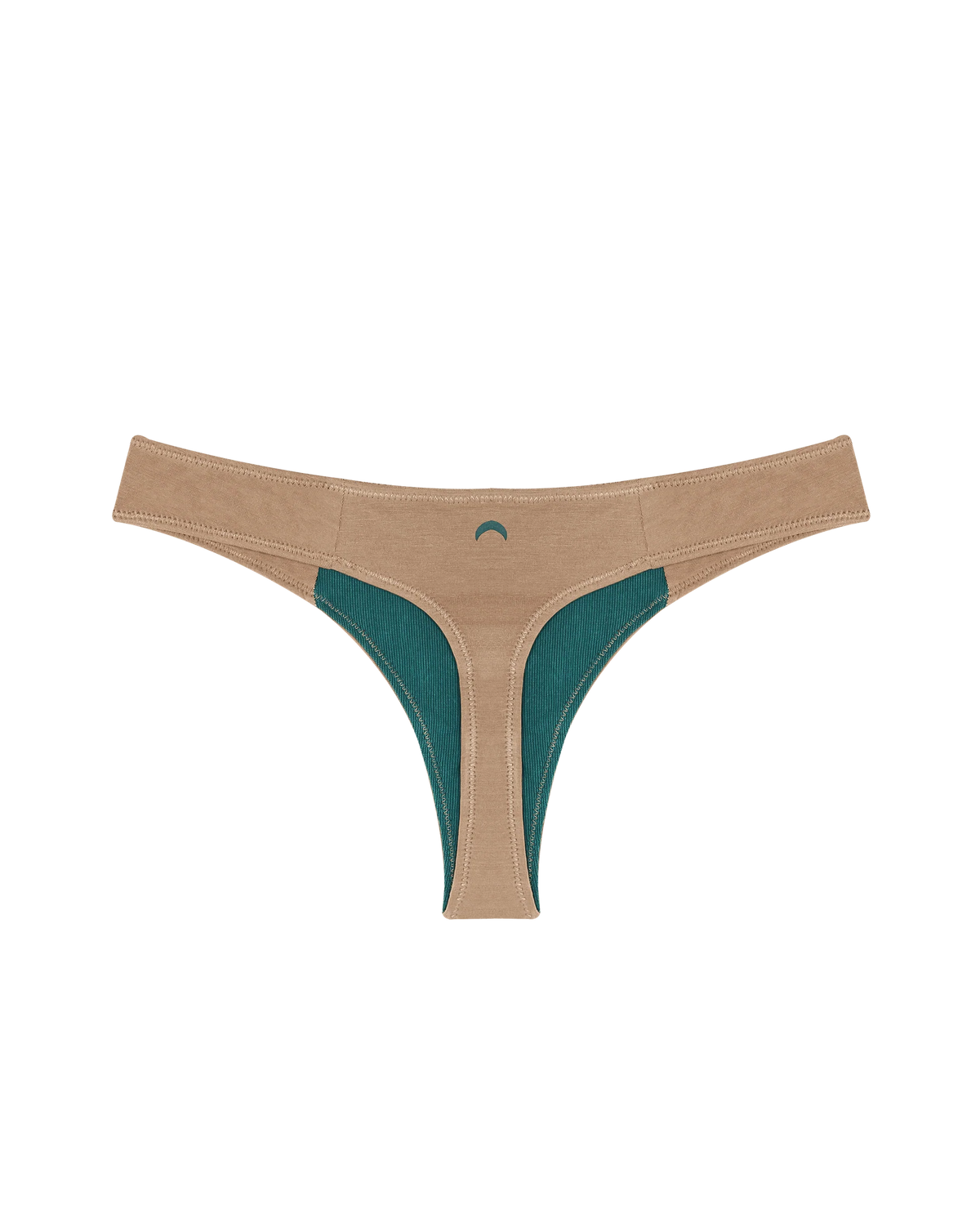 Huha Low Profile Thong | Black + Nude