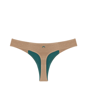 Huha Low Profile Thong | Black + Nude