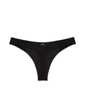 Huha Low Profile Thong | Black + Nude