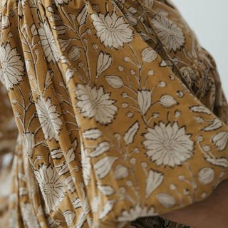Pokoloko Mira Midi Dress | Blue + Gold