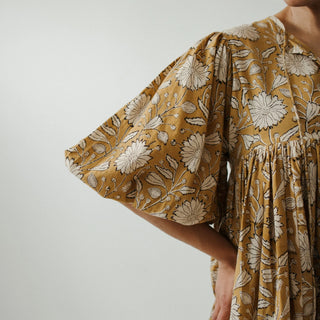 Pokoloko Mira Midi Dress | Blue + Gold