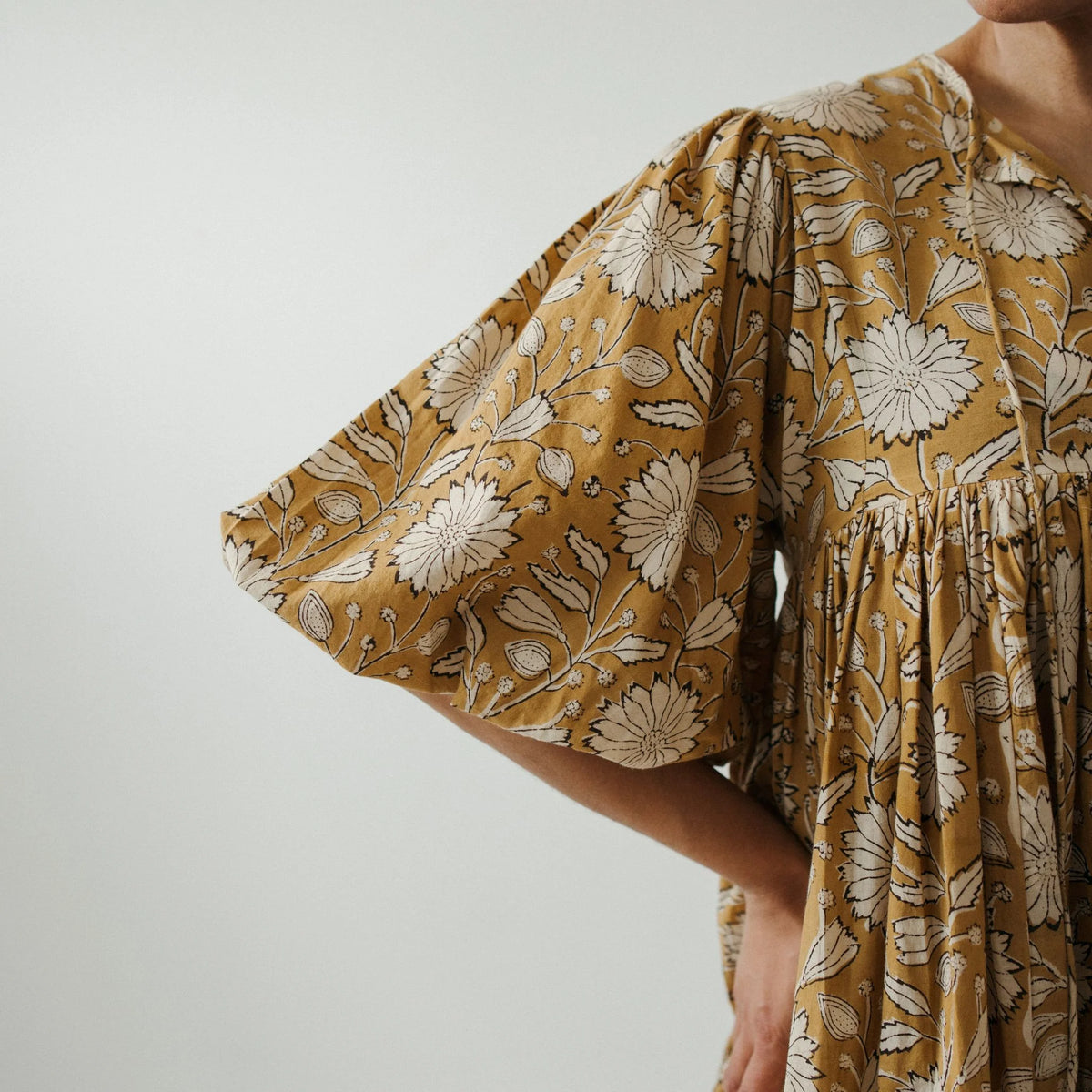 Pokoloko Mira Midi Dress | Blue + Gold