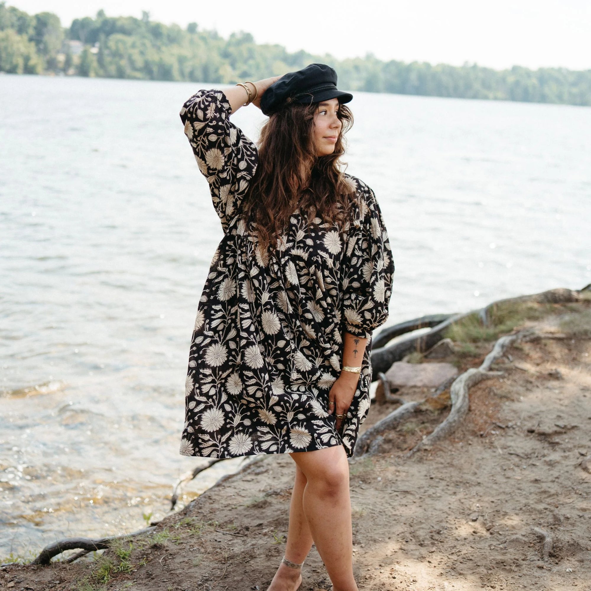 Pokoloko Mini Dress | Black Print