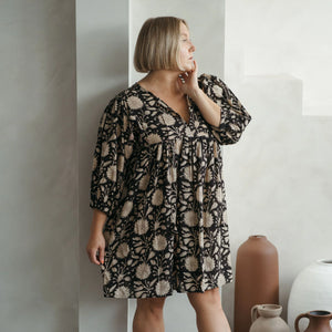 Pokoloko Mini Dress | Black Print
