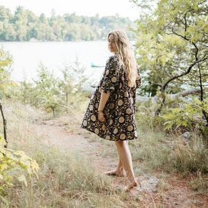Pokoloko Mini Dress | Black Print
