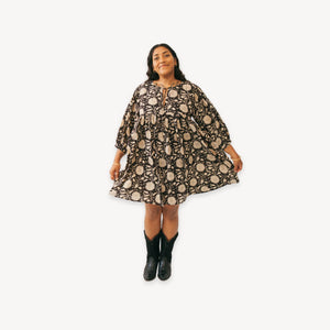 Pokoloko Mini Dress | Black Print