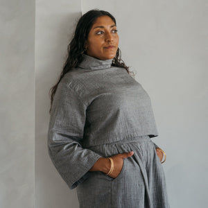 Pokoloko City Collection High Neck Blouse | Grey