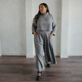 Pokoloko City Collection High Neck Blouse | Grey