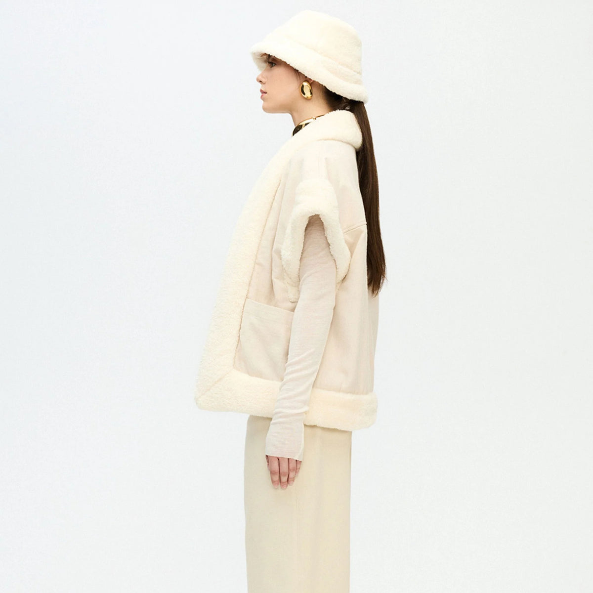 Pokoloko Herringbone Sherpa Vest