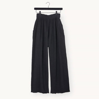 Pokoloko Crinkle Palazzo Pant | Black, Cream, Denim