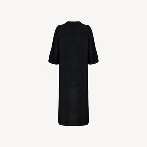 Pokoloko Crinkle Shirt Dress | Cream + Black