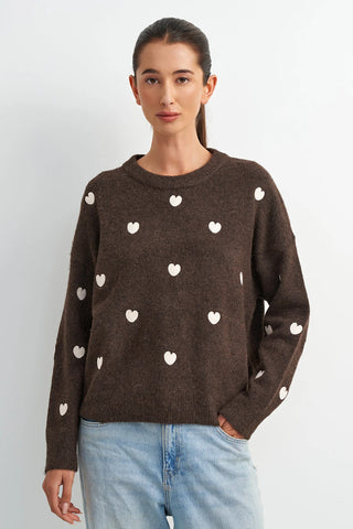 Astrid Myles Knit Sweater | Brown