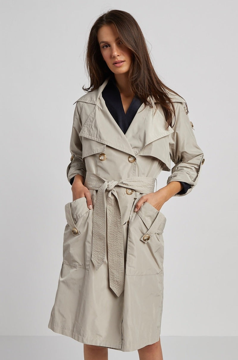 Adroit Raphael Trench Coat | Fuschia + Birch