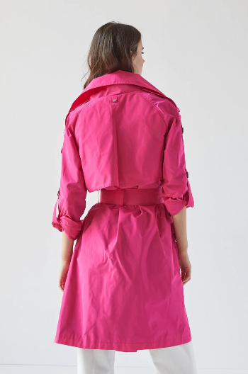Adroit Raphael Trench Coat | Fuschia + Birch