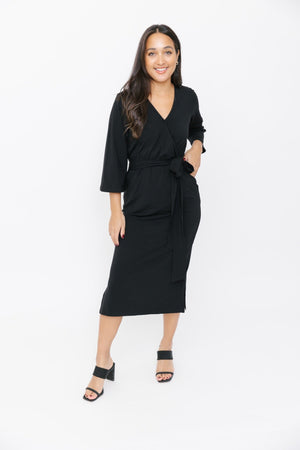 Smash + Tess Arden Belted Dress | Burgandy + Black