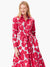 Nic & Zoe Bold Petals Shirt Dress | Red Multi