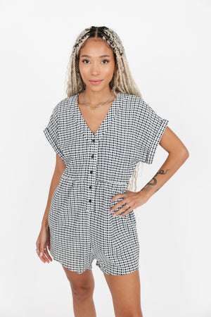 Smash & Tess Valentina Shorty Romper | Gingham