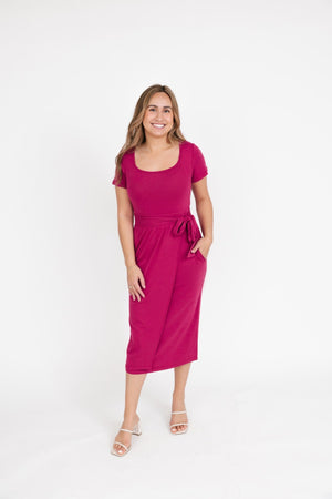 Smash & Tess Athena Wrap Dress | Black + Berry