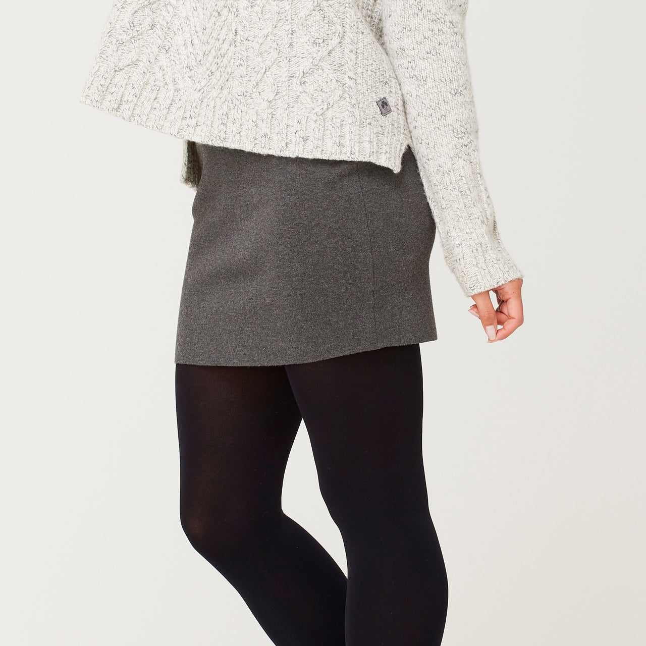 Krimson Klover Solid Isla Skirt | Charcoal