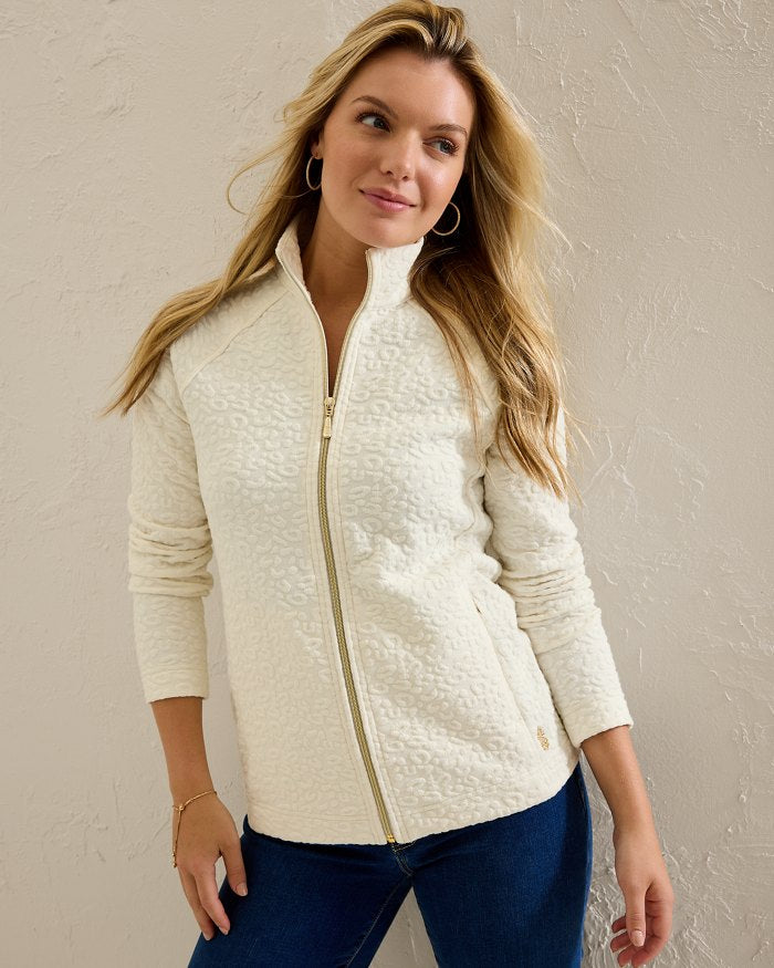 Tommy Bahama Aruba Purrfection Full Zip Sweater | Coconut