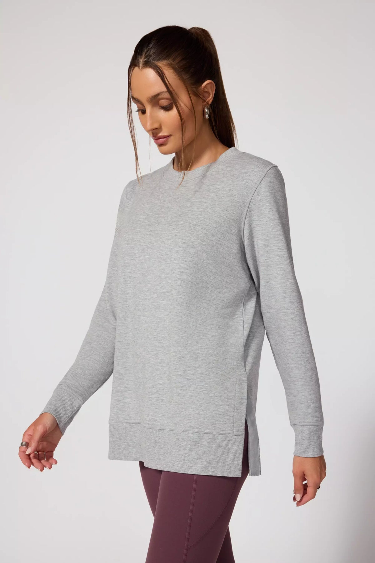 MPG Modal Fleexe Relaxed Pullover | Heather + Black