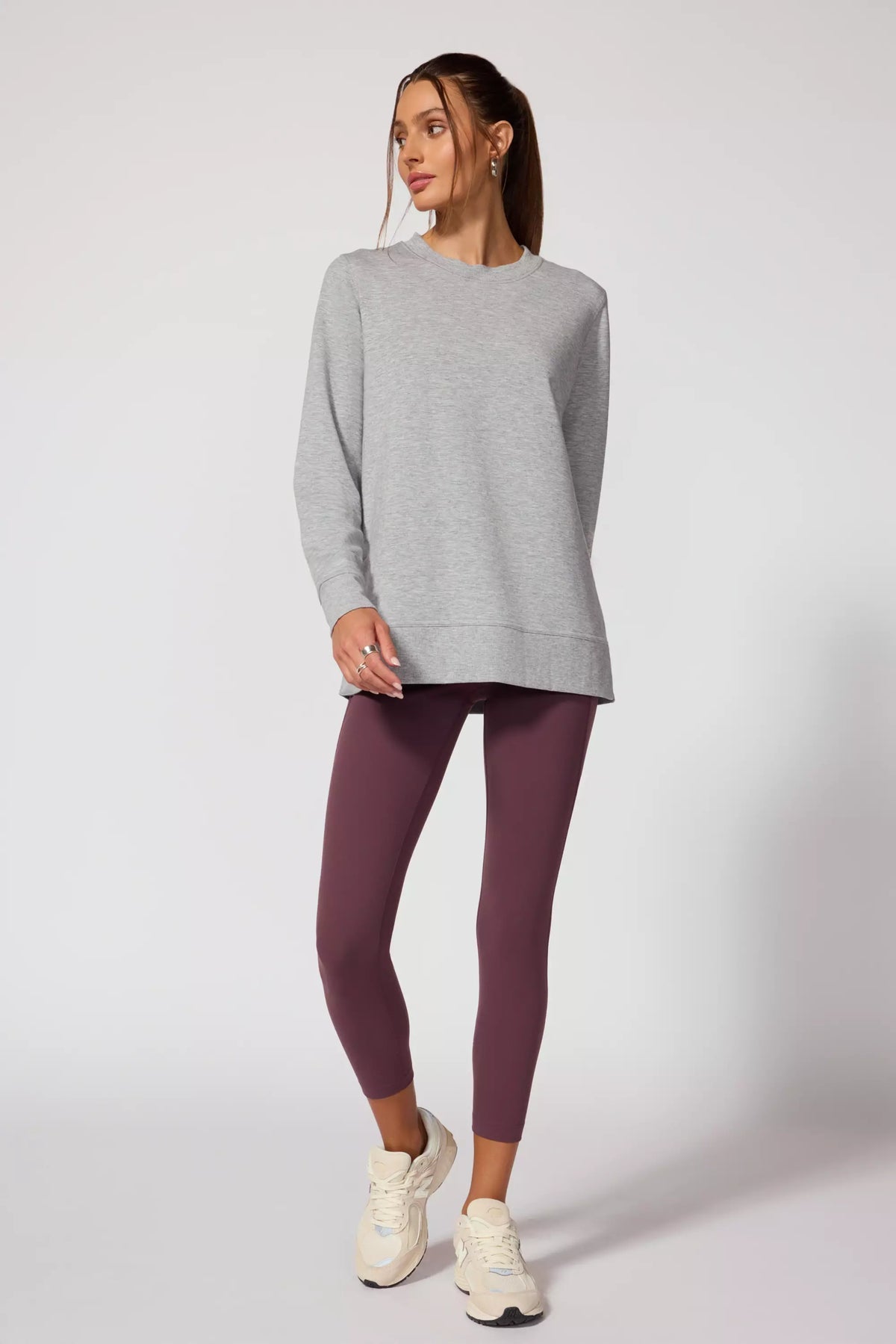 MPG Modal Fleexe Relaxed Pullover | Heather + Black