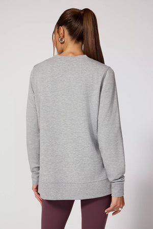 MPG Modal Fleexe Relaxed Pullover | Heather + Black