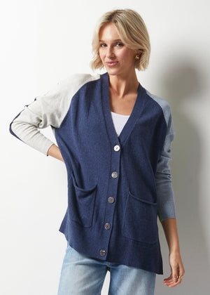 Zaket & Plover College Cardi | Dark Denim Combo