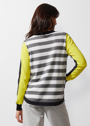 Zaket & Plover Stripey Stardom Sweater | Charcoal + Denim