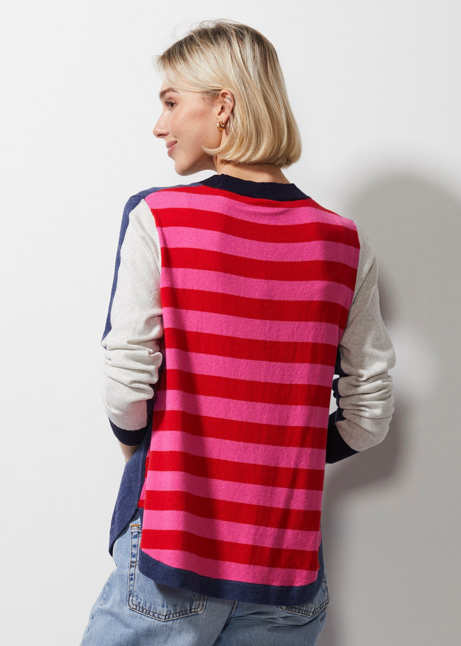 Zaket & Plover Stripey Stardom Sweater | Charcoal + Denim