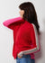 Zaket & Plover Contrast Funnel Neck Sweater | Lipstick