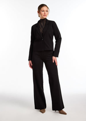 French Dressing Pull On Wide Leg | Black