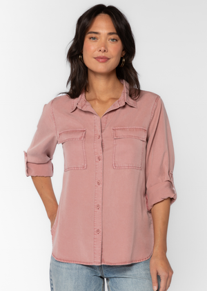 Velvet Heart Talma Button Down Shirt | Mauve