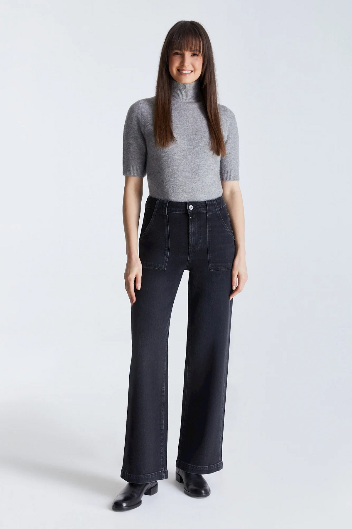 Cup of Joe Lulu Wide Leg Trouser | Aqua + Black + Dark Blue + Khaki + Sand