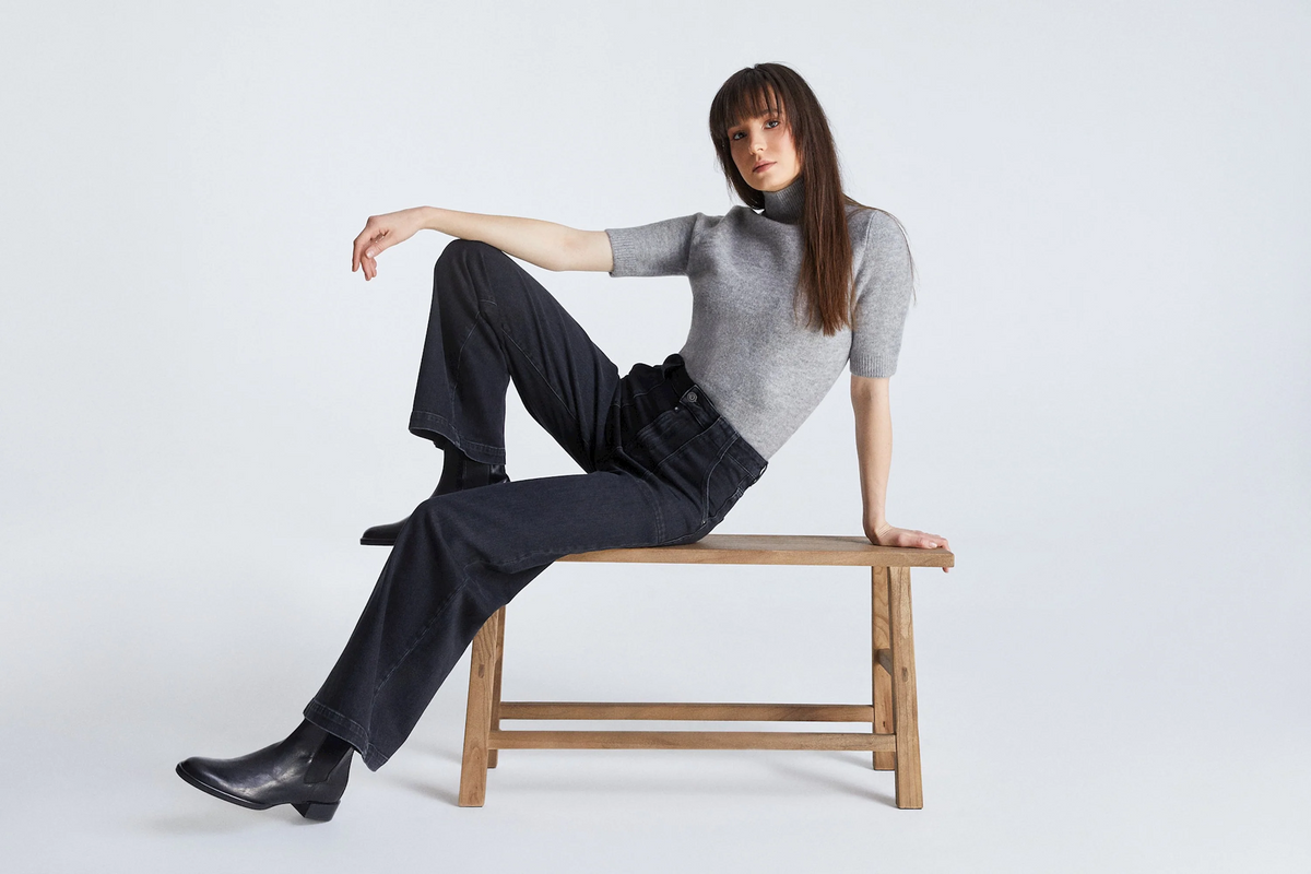 Cup of Joe Lulu Wide Leg Trouser | Aqua + Black + Dark Blue + Khaki + Sand