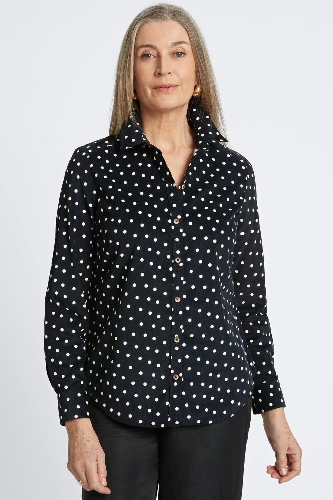 Foxcroft Haven Shirt Polka Dot | Ivory