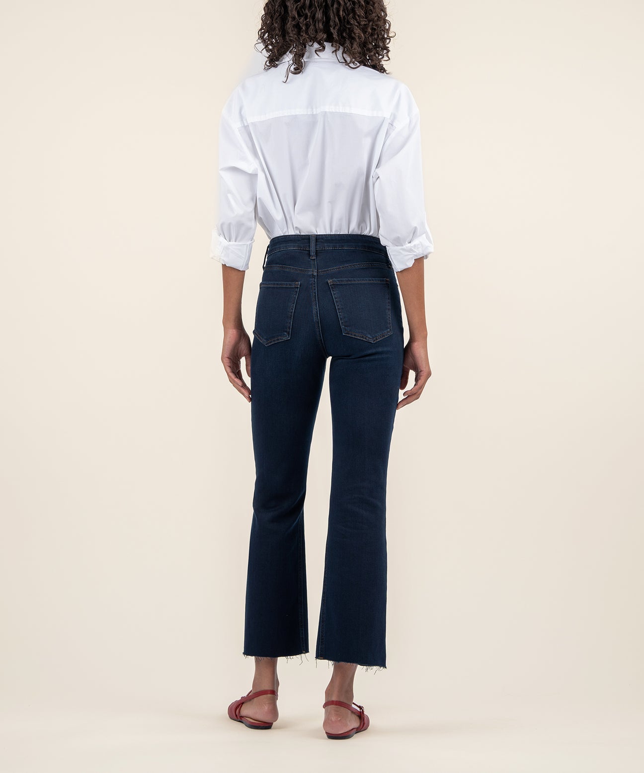 Kelsey High Rise Fab Ankle Flare Leg | Indigo