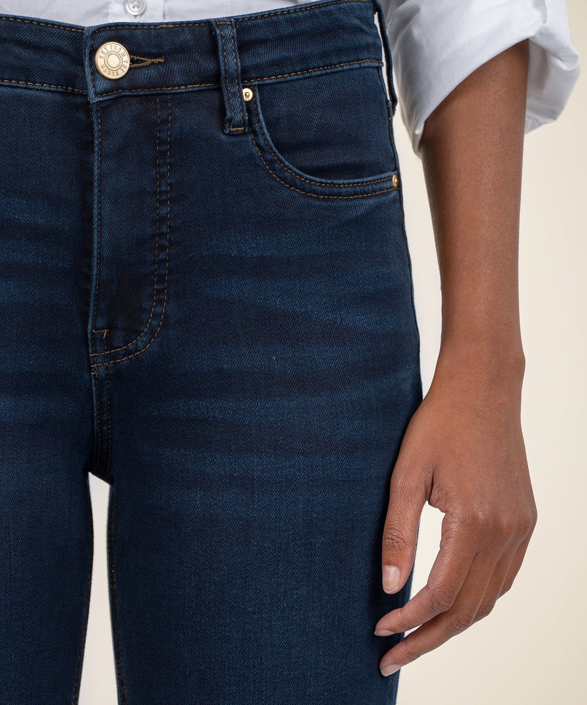 Kelsey High Rise Fab Ankle Flare Leg | Indigo