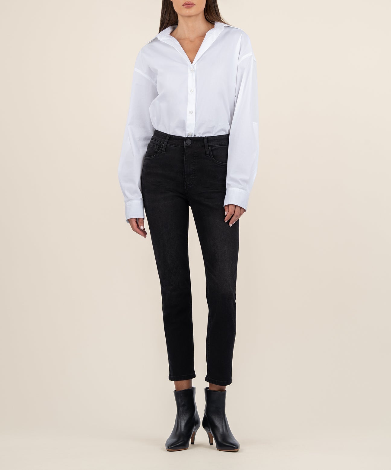 Rachael High Rise Fab Ab Mom Reg | Black